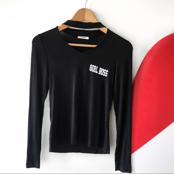 G Mini Mock Neck “Girl Boss” Tee - Picture 2 of 6